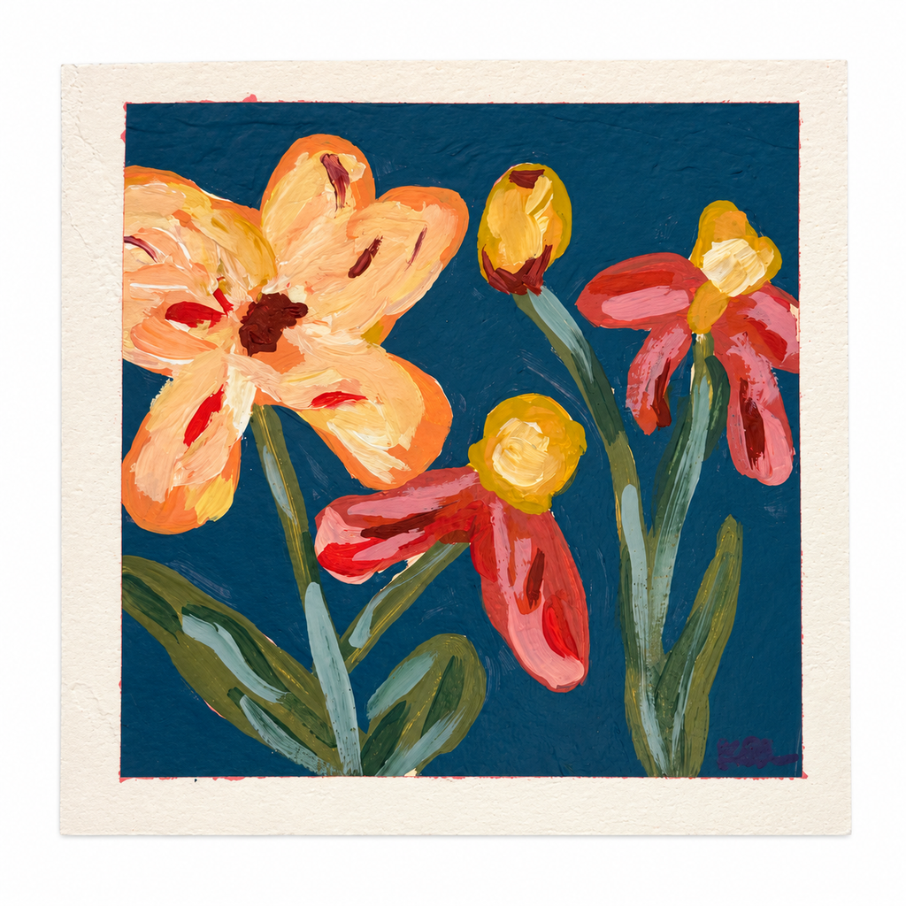 Midnight Botanicals on Paper I