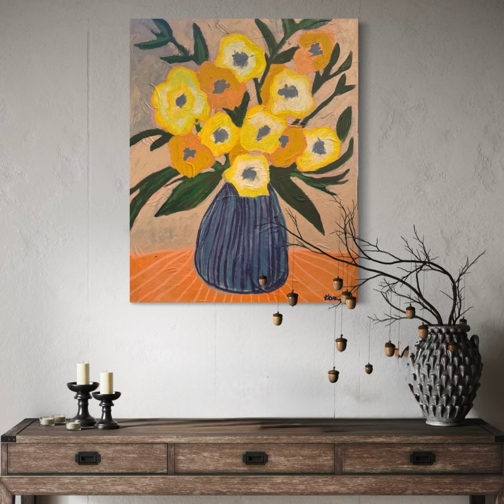 Yellow Florals 16x20