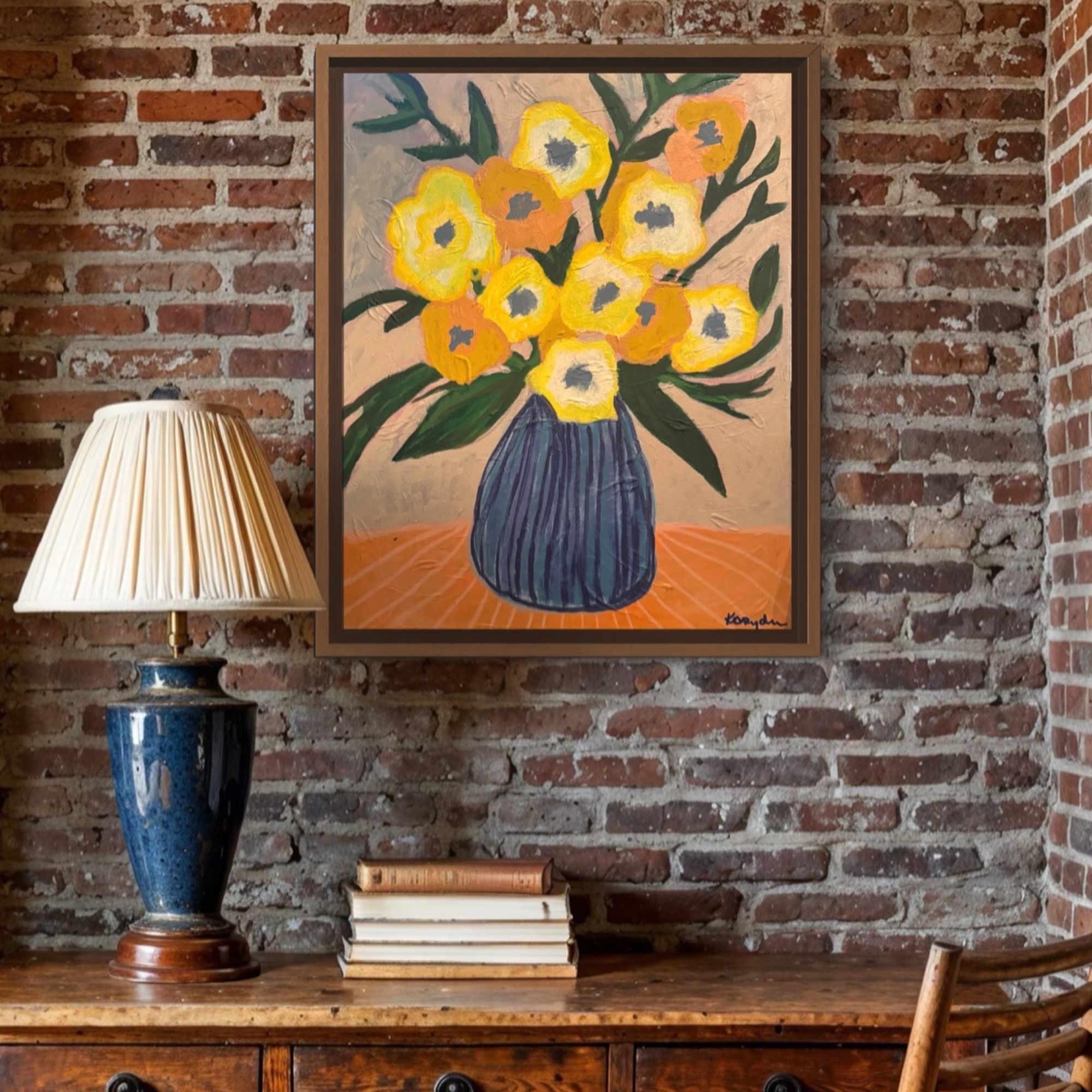 Yellow Florals 16x20
